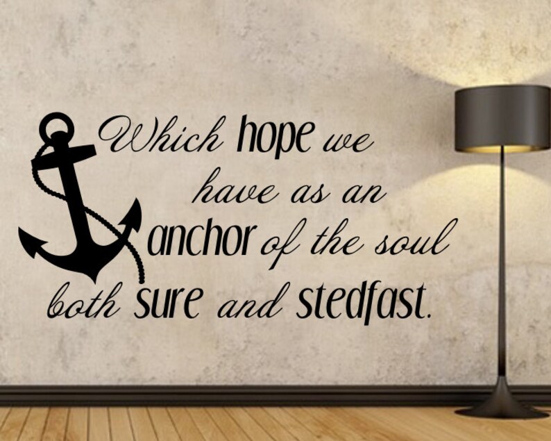 Vinyl Wall Decal Hope's Anchor Vinyl Letters Bible Verse Etsy