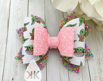 baby yoda hair bow