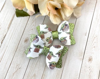 baby yoda hair bow