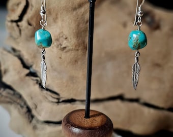 Turquoise and Silver Earrings