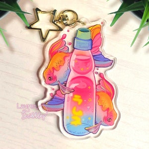 Kawaii Ramune Soda Keychain | anime acrylic charm keychain 3 inch