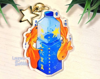 Stay Hydrated Keychain / kawaii acrylic keychain 3 inch / Anime Gifts