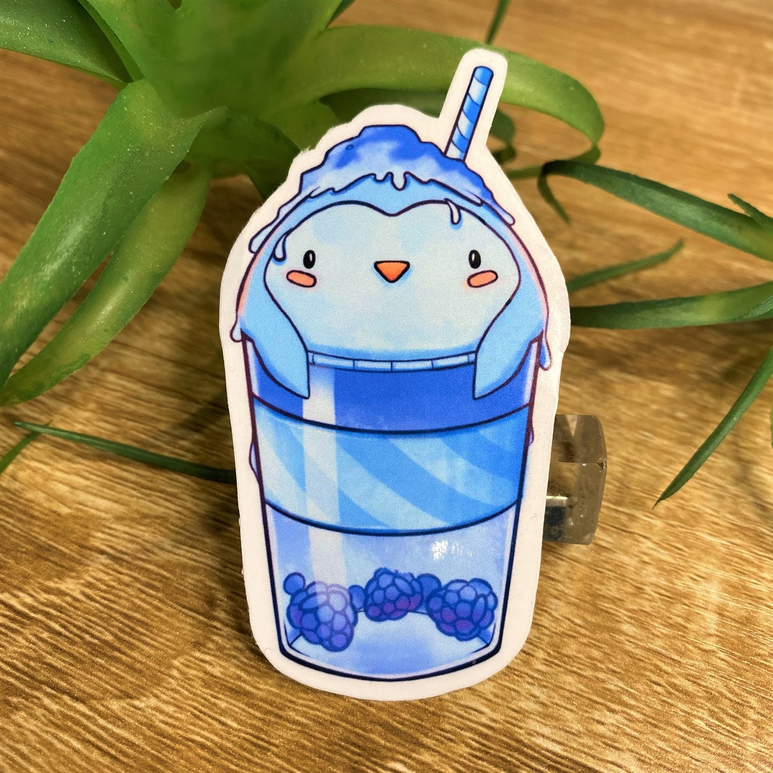 Blue Raspberry Freeze- Penguin Slushie | Vinyl Holographic Glitter ...