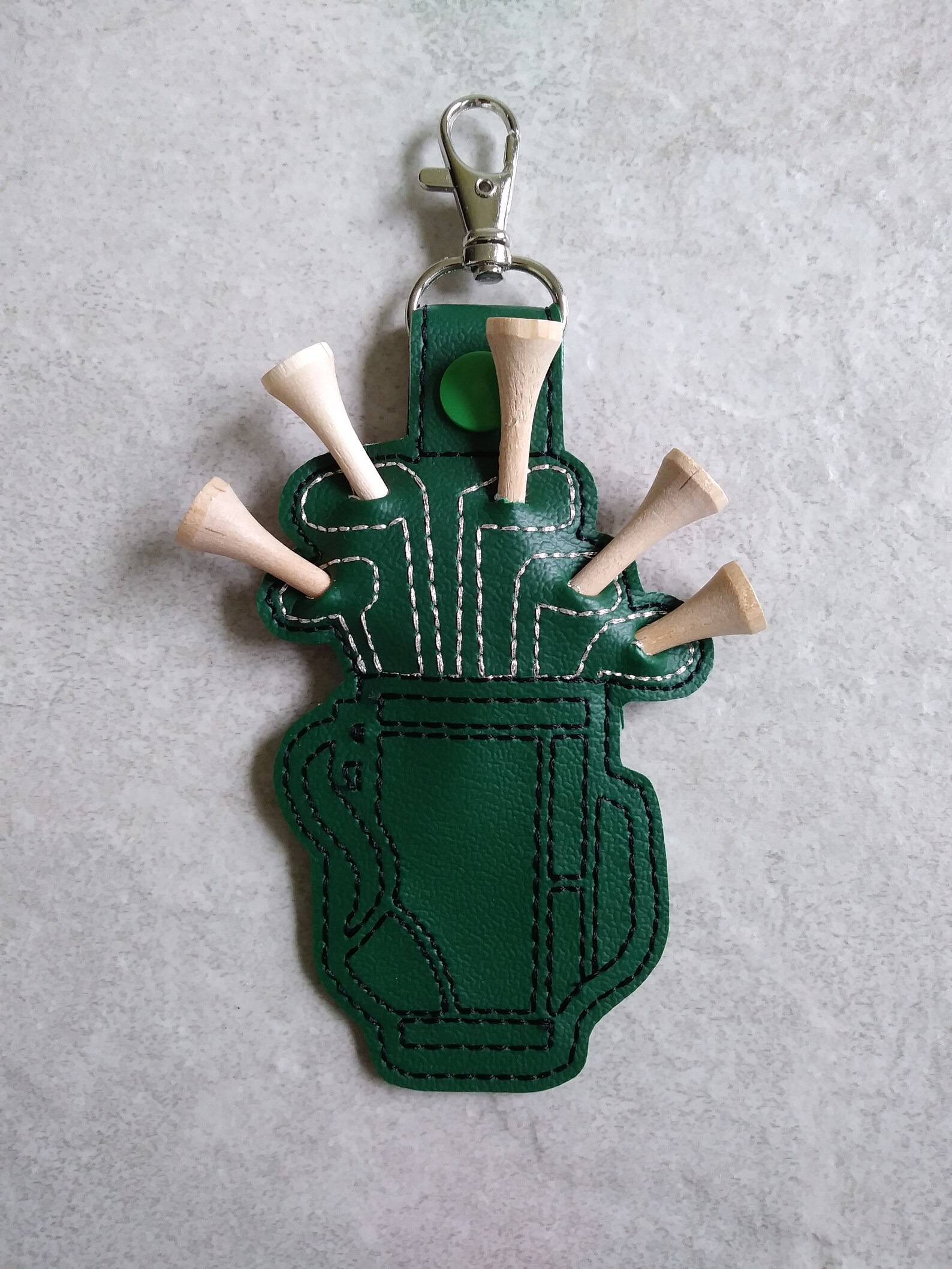 Embroidered Golf Tee Holder Golf Bag Tee Holder Key Chain Etsy