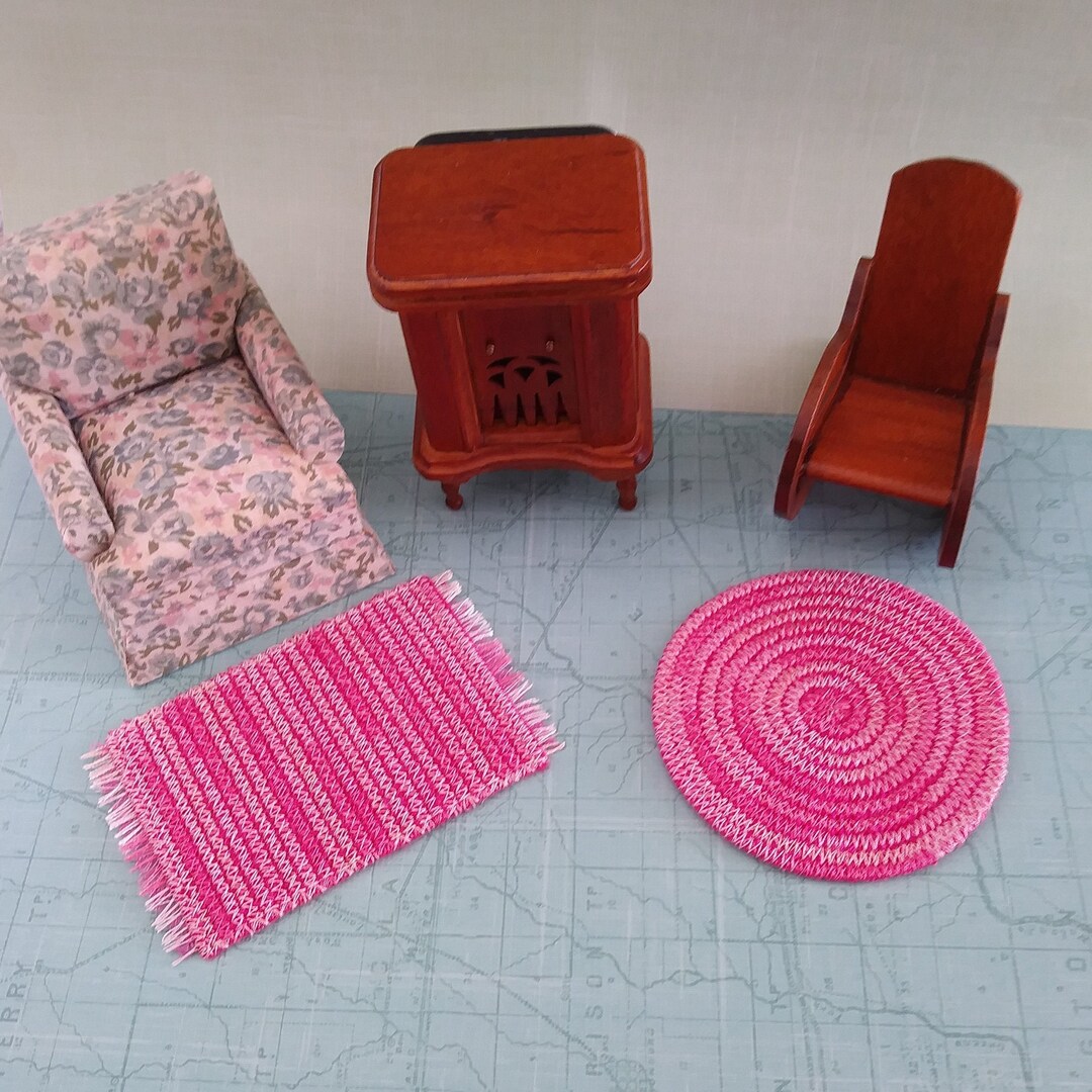 Embroidered Braided Dollhouse Rugs 1 Inch 112 Scale Etsy