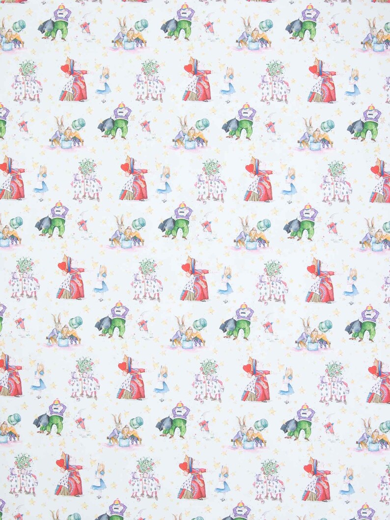 Alice in Wonderland Wrapping Paper, Children's Party Gift Wrap, Watercolour Alice in Wonderland, FSC Certified Paper, Scrapbooking image 2