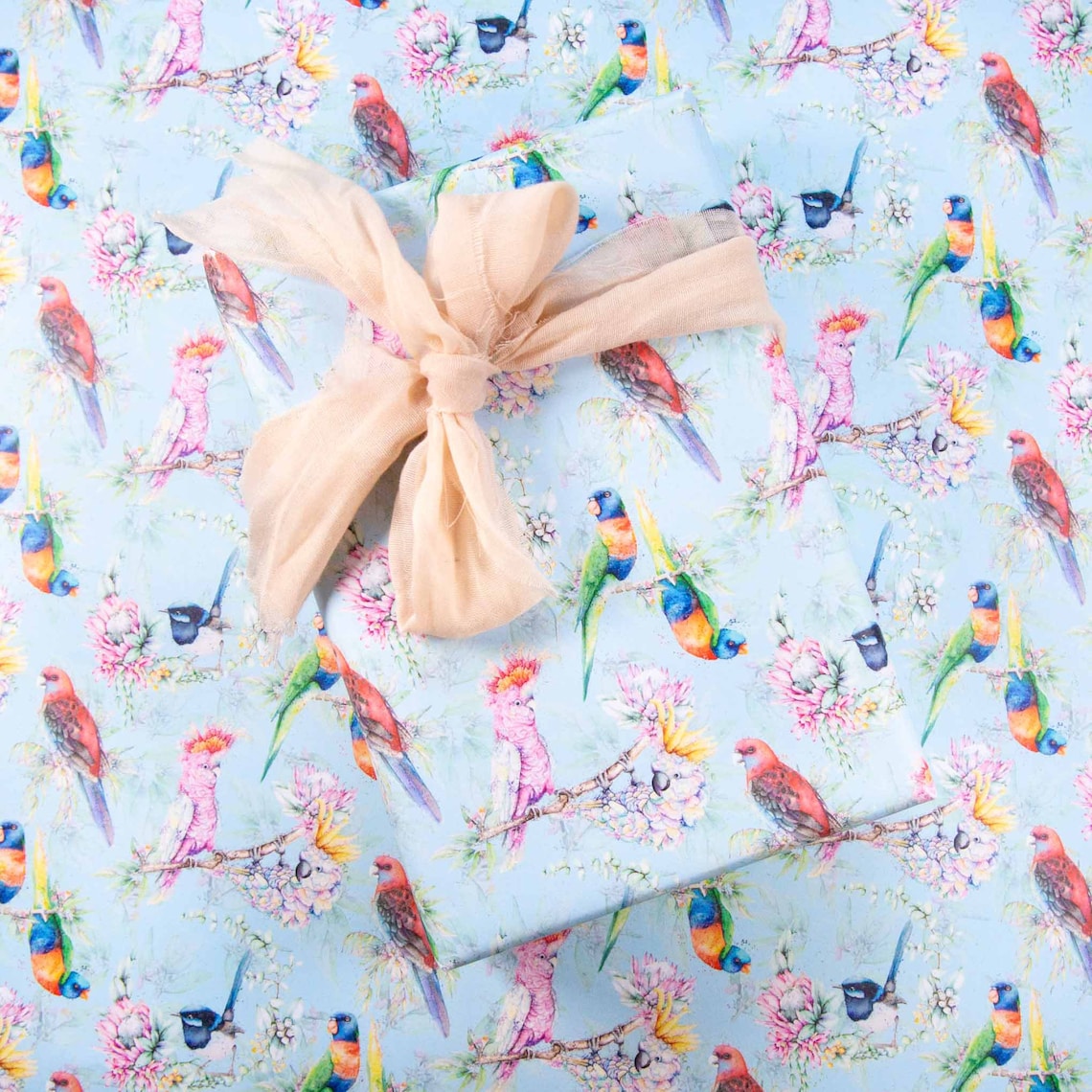 Australian Birds Wrapping Paper Native Birds Wrapping Paper Etsy