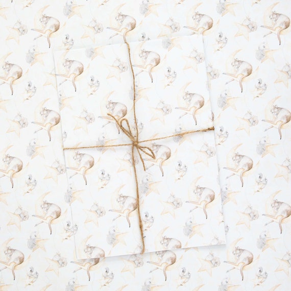 Gift Wrapping Paper Sheets Wombat Kangaroo /& Koala Wrapping Paper FSC Certified Wrapping Paper