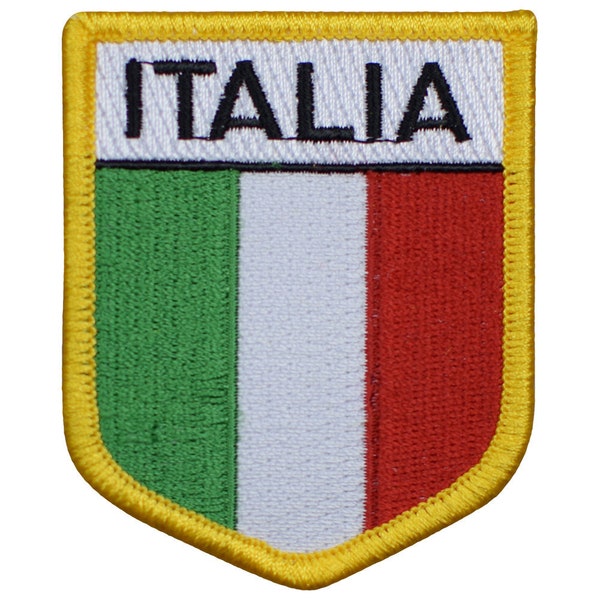 Italy Applique Patch - Italia, Mediterranean, Rome, Europe 2-7/8" (Iron on)