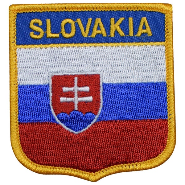 Slovakia Patch - Bratislava, Košice, Slovak, Central Europe 2.75" (Iron on)