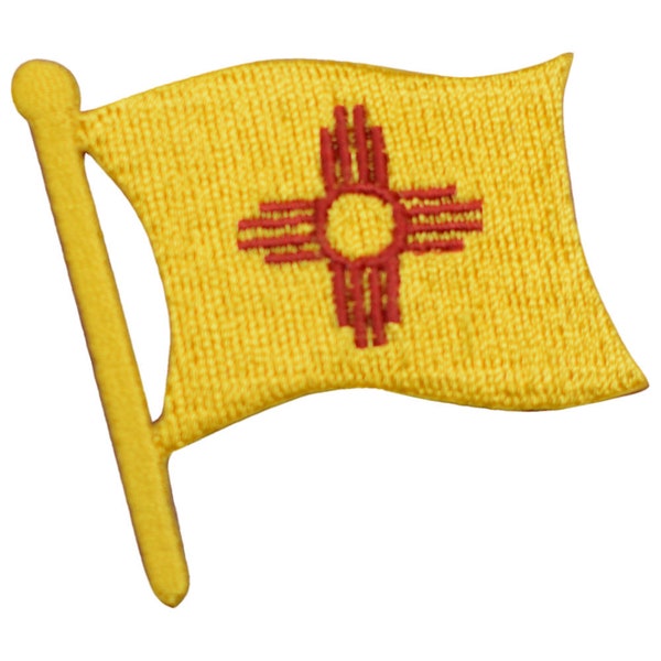 New Mexico Applique Patch - NM Flag, Albuquerque, Santa Fe 1-7/8" (Iron on)