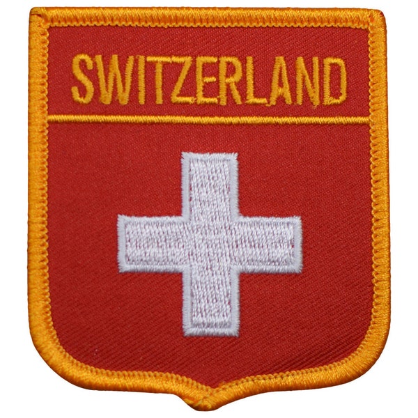 Switzerland Patch - Bern, Alps, Jura, Zürich, Geneva 2.75" (Iron on)