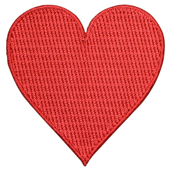 Patch appliqué en forme de cœur - Badge d'amour rouge pour la Saint-Valentin 2" (à repasser)
