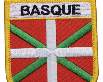 Ecusson Basque - Pyrénées Occidentales, Golfe de Gascogne 7 cm (Fer sur)