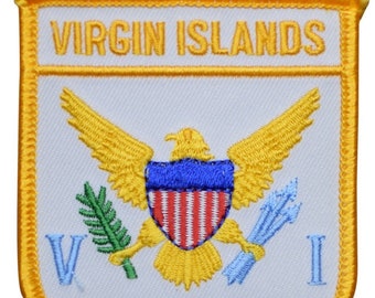 United States Virgin Islands Patch - Caribbean Archipelago 2.75" (Iron on)