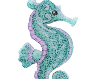 Seahorse Applique Patch - Ocean Tropical Fish 2.75" (Iron on)