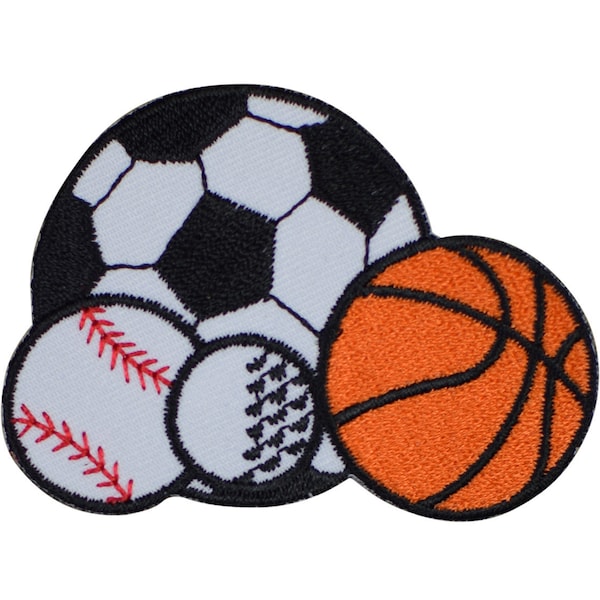 Sports Applique Patch - Baseball, Basketball, Golf, Soccer 2.75" (Iron on)