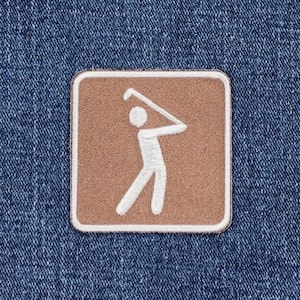 Public Golf Course Patch - Golfing Park Sign Recreational Activity Embroidered Badge 2&quot; (Iron on)
