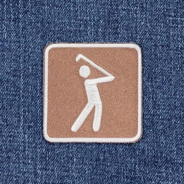 Golf Patch - Embroidered Public Course Sign Badge 2" (Iron On)