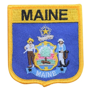 Maine Patch - New England, Augusta, Portland, Lubec 2.75&quot; (Iron on)