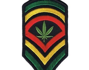Reggae Patch - Marijuana, Cannabis, Ganja, Herb (Iron on)