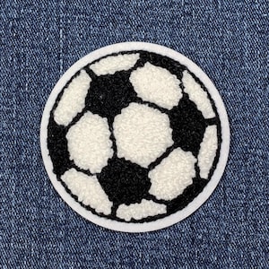 Chenille Soccer Ball Patch - Letterman Jacket Sports Badge 2-5/8" (Iron On)