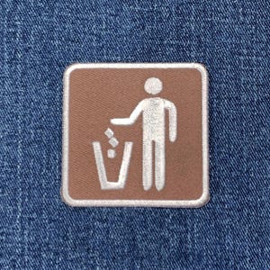 Écusson pour poubelle - Insigne brodé de poubelle 2 pouces (Repassage)