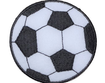 SOCCER BALL EMBROIDERED CHENILLE IRON ON PATCH SOCCER 2 1//4/"