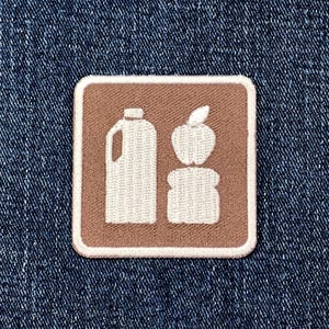 Picnic Area Patch - Embroidered Park Sign Badge 2" (Iron On)