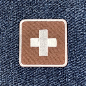 First Aid Patch - Embroidered Medical Cross Sign Badge 2" (Iron On)