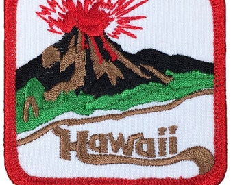 Hawaii Aufnäher - HI Volcano, Oahu, Maui, Kauai, Molokai Abzeichen 2,5" (aufbügeln)