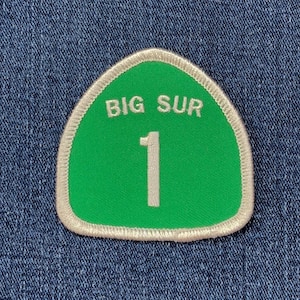 Big Sur Patch: Embroidered California Highway 1 Badge