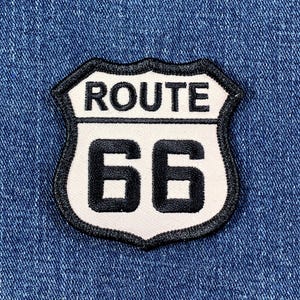 Route 66 Patch - Embroidered Highway Sign Badge 2.5" (Iron On)