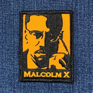 Malcolm X Patch - Embroidered Human Rights Civil Liberties Activism Badge 3" (Iron On)