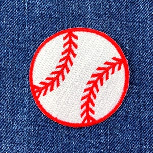 Baseball Applique Patch - Embroidered Sports Ball Badge 2.25" (Iron On)