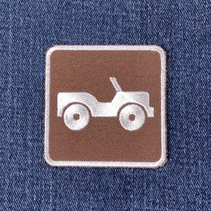 Off-Road Vehicle Patch - Embroidered OHV Sign Badge 2" (Iron On)