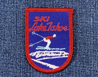 Vintage Lake Tahoe Patch - Embroidered California & Nevada Snow Ski Badge 3" (Sew On)