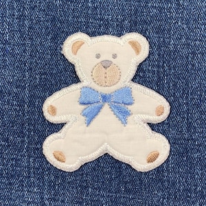 Teddy Bear Applique Patch - Embroidered Stuffed Animal Badge 2-3/8" (Iron Or Sew On)