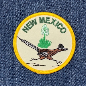 New Mexico Roadrunner Patch - Embroidered Southwest Desert Badge 3" (Iron On)