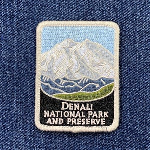 Denali Alaska Patch Embroidered National Park And Preserve Hiking Souvenir Badge