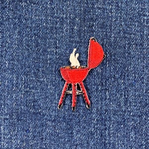 Mini Barbecue Applique Patch - BBQ Grill Food Cook Chef Tailgate Embroidered Badge 1-5/8&quot; (Iron On)