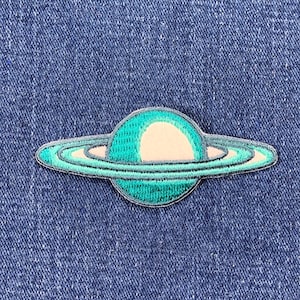 Planet Applique Patch - Saturn Space Embroidered Badge 3-1/8" (Iron on)