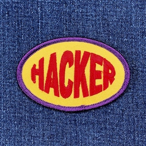 Hacker Patch - Embroidered Novelty Gift Badge 3" (Iron On)