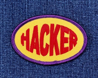 Hacker Patch - Gesticktes Neuheit Geschenk Abzeichen 7,5 cm (Eisen auf)