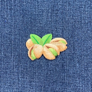 Pistachios Applique Patch - Embroidered Nut & Food Badge 1-7/8" (Iron On)