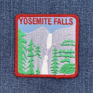 Yosemite Falls Patch - Embroidered California National Park Hiking Waterfall Badge 3&quot; (Iron Or Sew On)