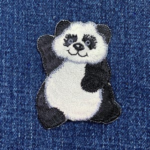 Panda Applique Patch - Bear Cub Embroidered Animal Badge 2-3/8&quot; (Iron On)