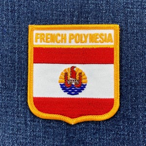 Französisch-Polynesien Patch - Gesticktes Flaggen-Schild-Abzeichen 7,5 "(zum Aufbügeln oder Aufnähen)