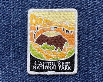 Capitol Reef National Park Patch Embroidered Utah Hiking Souvenir Travel Gift Badge Iron On