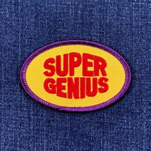 Super Genius Patch - Gesticktes Novelty Badge 3 "(Iron On)